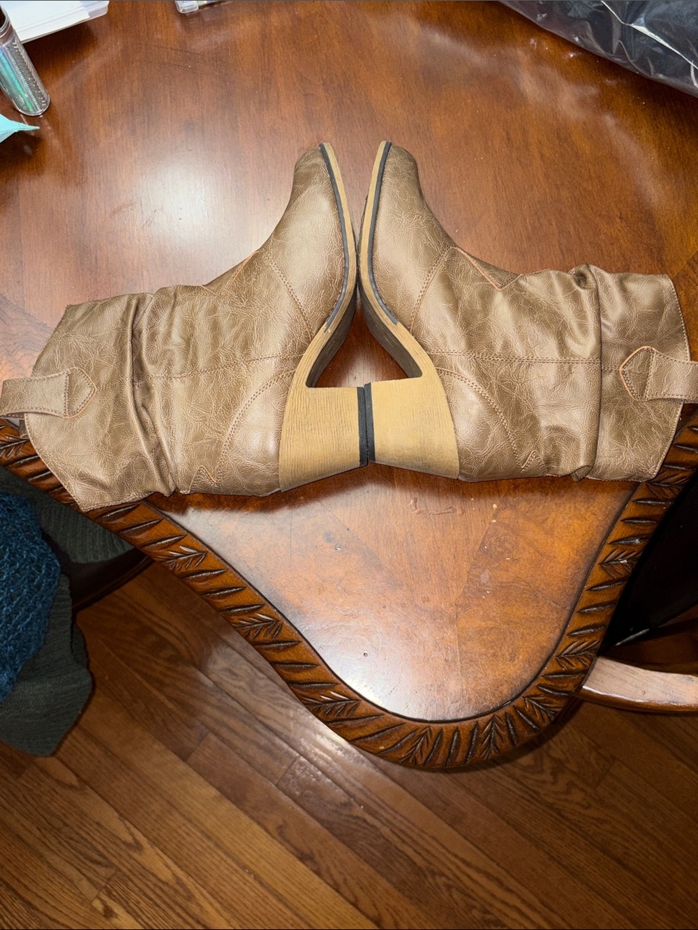 Charles Albert Brown Lace-Up Western Ankle Boots - Picture 5 of 9